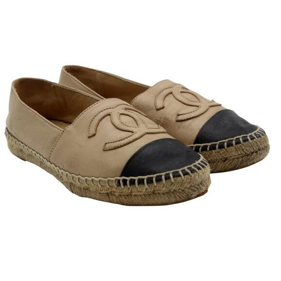 Chanel Beige Ballerina Espadrille Monogram Flats - Picture 5 of 11